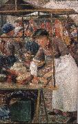 Camile Pissarro the butcher woman oil painting